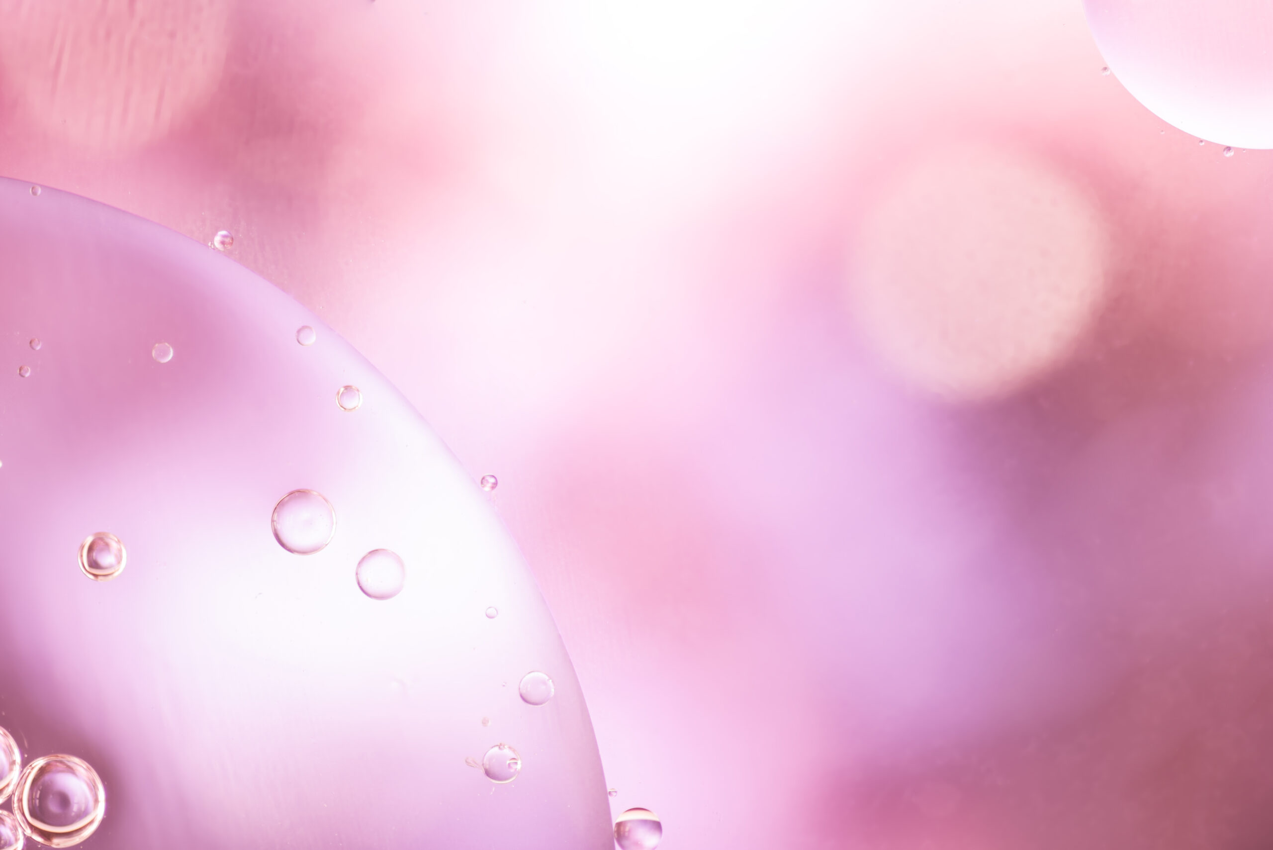 pink airy bubbles glowing drops